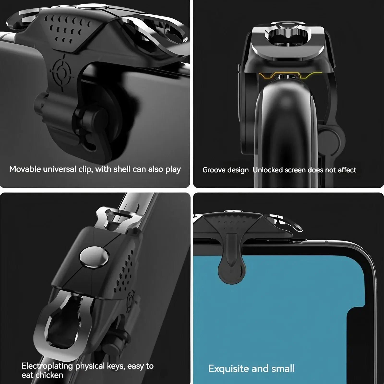 Mobile Game Controller Game Trigger for PUBG/Fortnite/Call of Duty,Shooter Sensitive Controller Joysticks Aim & Fire Trigger