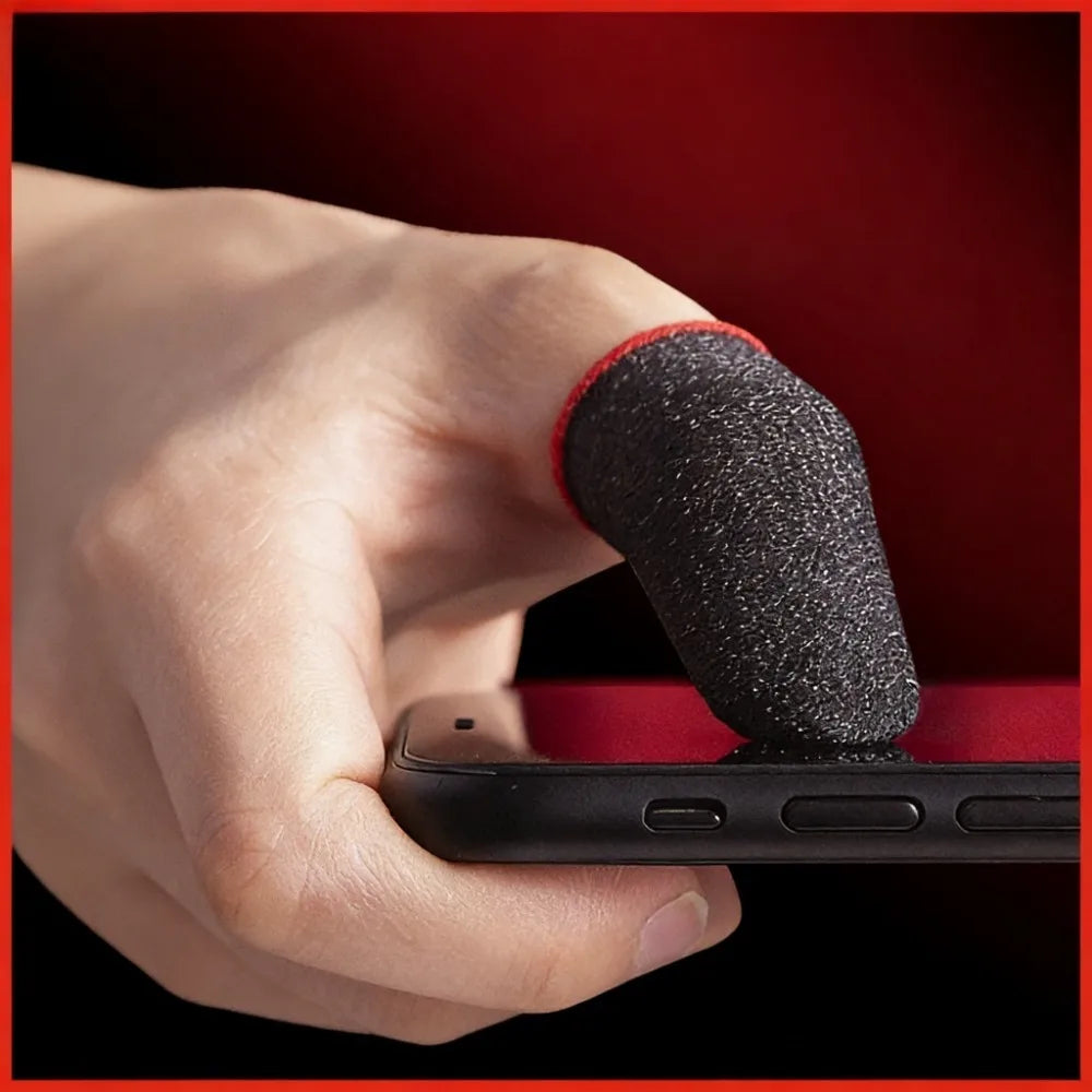 Mobile Gaming Finger Sleeves, Breathable Anti-Sweat Fingertips, Highly Sensitive for PUBG & Mobile Games