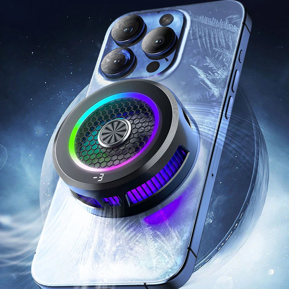 Magnetic & Back-clip Phone Cooler 3 Modes Semiconductor Refrigeration Cooling Phone Radiator for Android Iphone PUBG Game Cooler