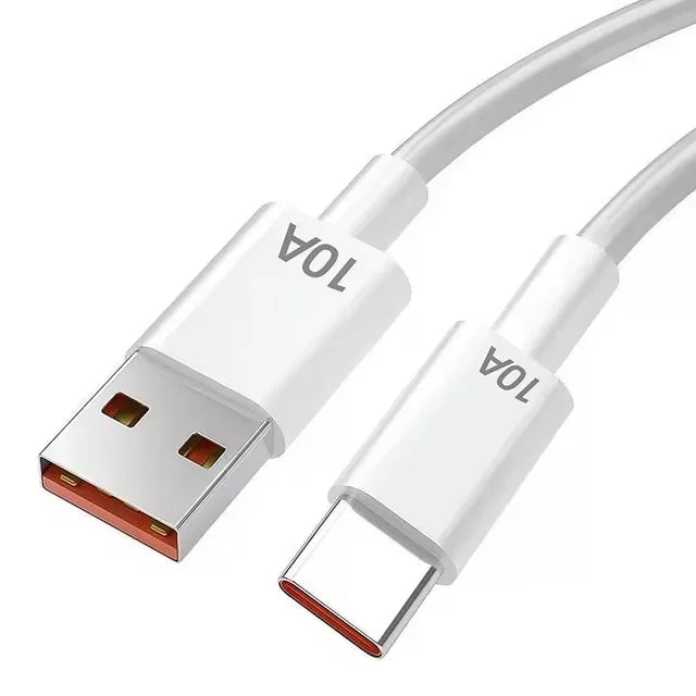120W 10A USB to Type C Cable 0.3/1M/1.5M/2M Super Fast Charging Cable For Android Huawei P30 Honor Data Cord For Xiaomi Redmi