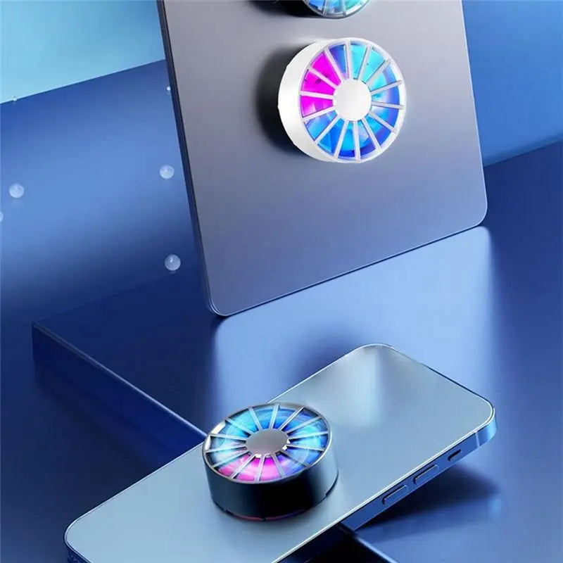 Magnetic Mobile Phone Cooler for Gaming Radiator Low Noise Fast Heat Dissipation Portable Cooling Fan Cooler for Phone-A