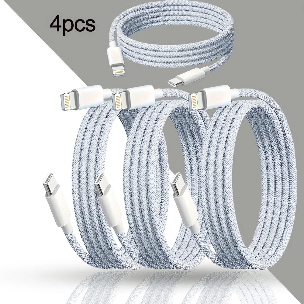 Fast Charging Cable for Iphone 14, 13, 12, 11 Pro Max, XS MAX, XR, X, 8, 7, Plus, 6S Plus/ Quick Charge Cord/ Compact
