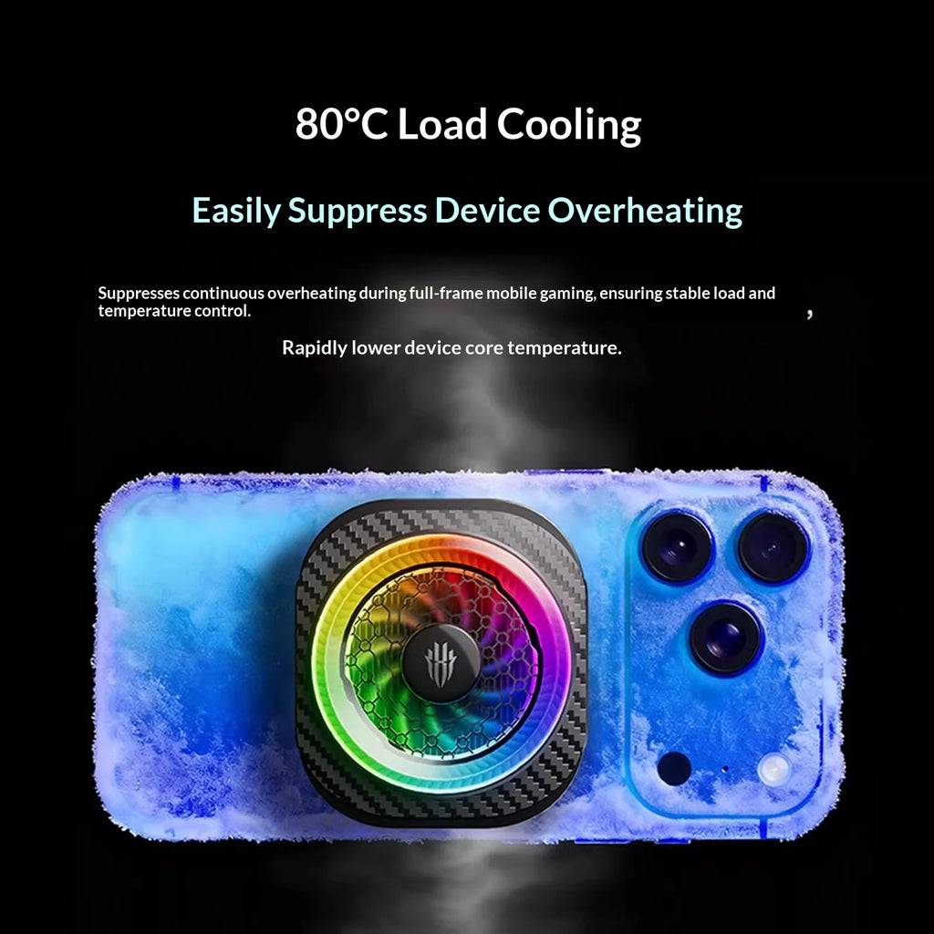 New Redmagic 8pro Magnetic Back Clip Phone Cooler Semiconductor Cooling For Phone Black Shark Flydigi Gaming Live Streaming