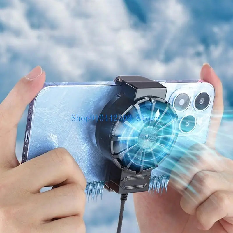 652F USB Powered Cellphone Cooler Fan Cooling Radiator for 4 to 6.7inches Smartphone