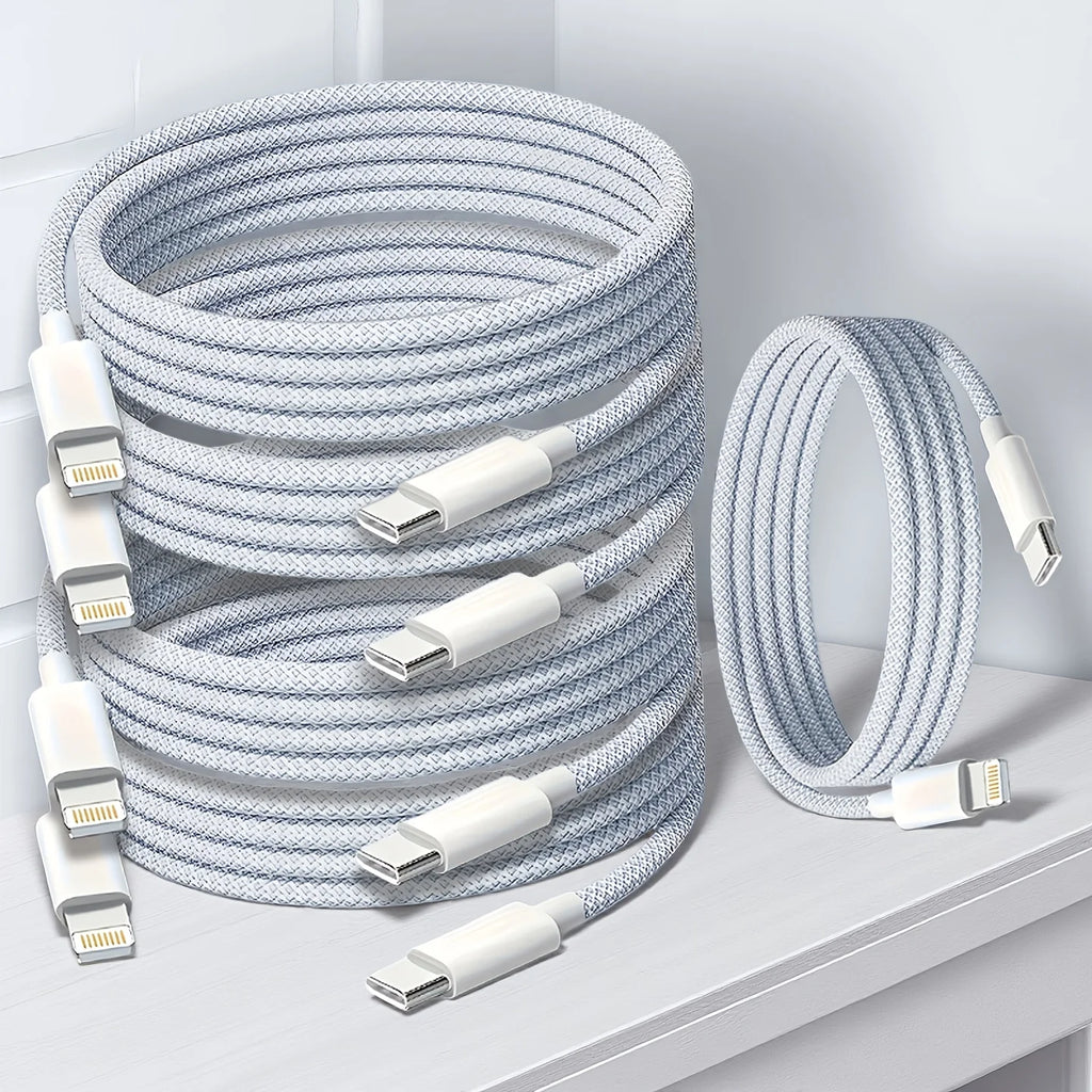 Fast Charging Cable for Iphone 14, 13, 12, 11 Pro Max, XS MAX, XR, X, 8, 7, Plus, 6S Plus/ Quick Charge Cord/ Compact