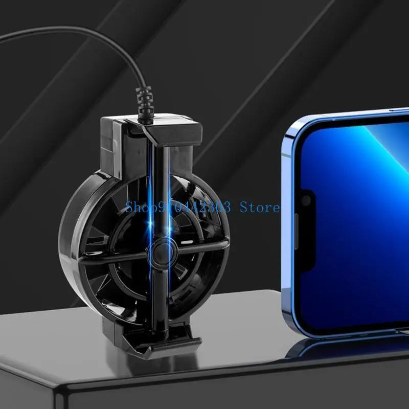 652F USB Powered Cellphone Cooler Fan Cooling Radiator for 4 to 6.7inches Smartphone