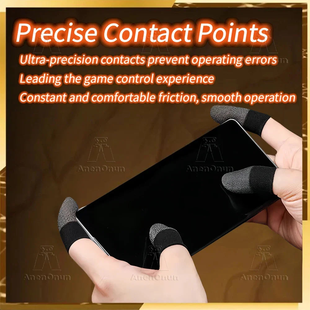 2 PCS Gaming Finger Sleeve Comfortable Breathable Precise Touch Points High Quality Mobile Game Touch Screen Fingertip Glove
