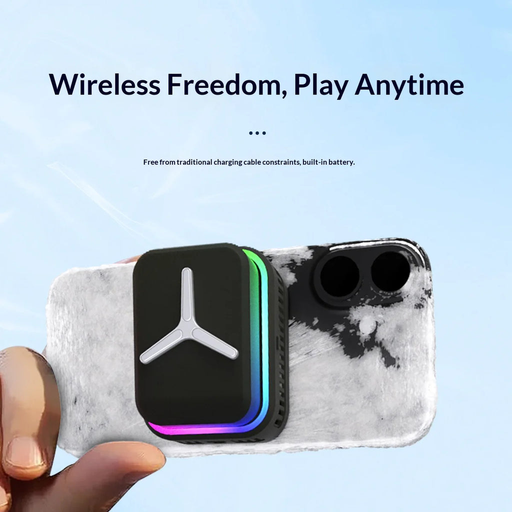 15W Strong Cooling Semiconductor Mobile Phone Radiator Cooler Fan Magnetic Back Clamp   RGB Lighting Radiator for Phones Gaming