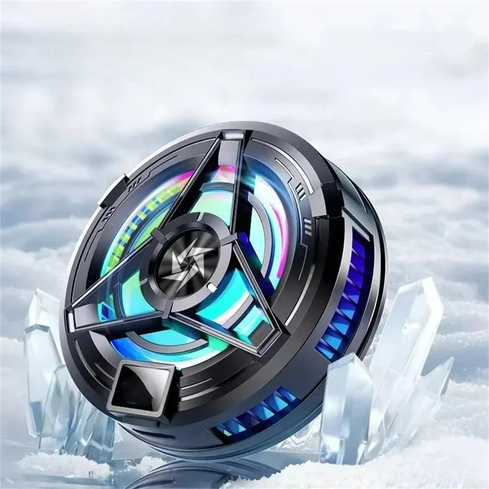 FANGTUOSI Magnetic Phones Cooler Back-Clip 2 in 1 Game Cooler Semiconductor Fast Phone Cooling Fan for IOS Android Phone