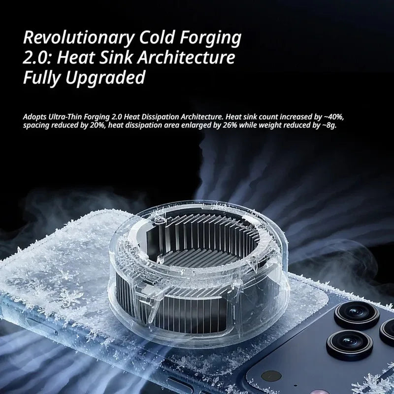 Black Shark Magnetic Phone Cooler 6 Pro Semiconductor Cooling Full Color Smart Screen Esports Heat Sink 35W High Power FunCooler