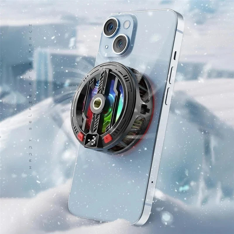 Magnetic Phone Cooler TEC Semiconductor Gaming Heat Sink Fan Clip-On Mobile Radiator for Mobile Phone Gaming or Live Streaming