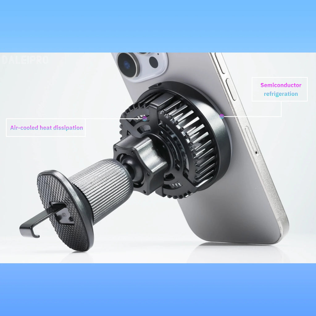 Cooling Phone Holder Car Magnetic Phone Cooler Semiconductor Active Coolers Cool Down Phone Qi 15W Magsafe Fast Wireless Charger