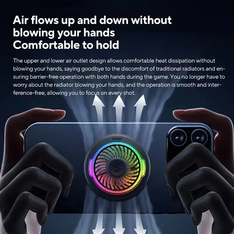 Black Shark 5 Magnetic Cooling Fan For Quick Cooling Mobile Phone Bback Dlip Semiconductor Powerful Cooler Gaming Accessories