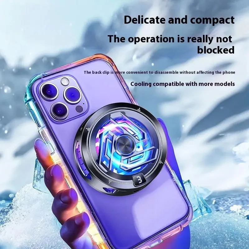 Magnetic Game Cooler Mobile Phone Semiconductor Cooling Fan Radiator 3 Gear Adjustable Cool Heat Sink For Phone Android