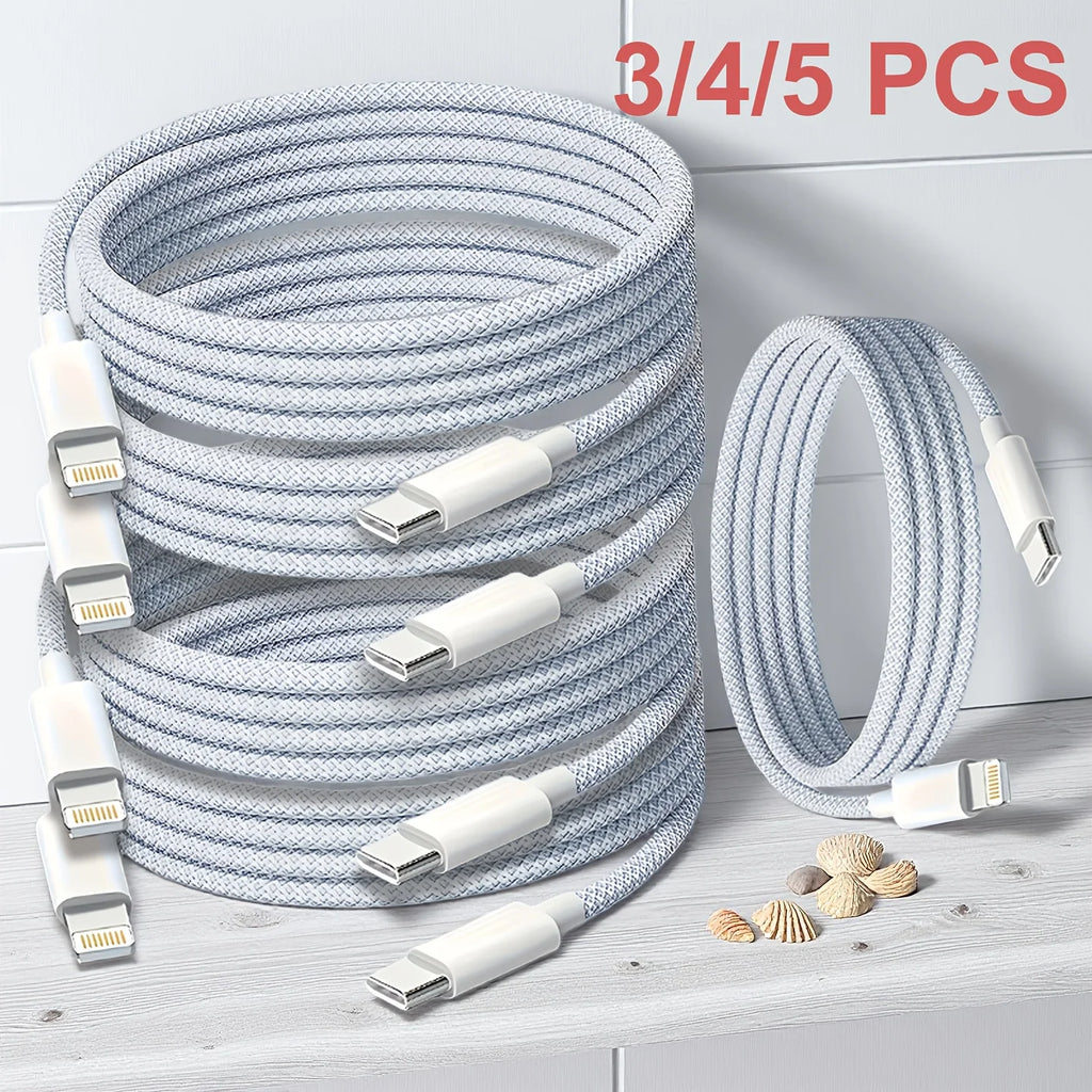 Fast Charging Cable for Iphone 14, 13, 12, 11 Pro Max, XS MAX, XR, X, 8, 7, Plus, 6S Plus/ Quick Charge Cord/ Compact