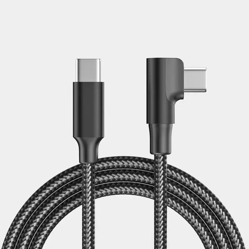 100W USB C To Type C PD Fast Charger Cable 90 Degree Angle Charging Cord Wire For iPhone 15 Pro max Xiaomi Huawei Macbook iPad