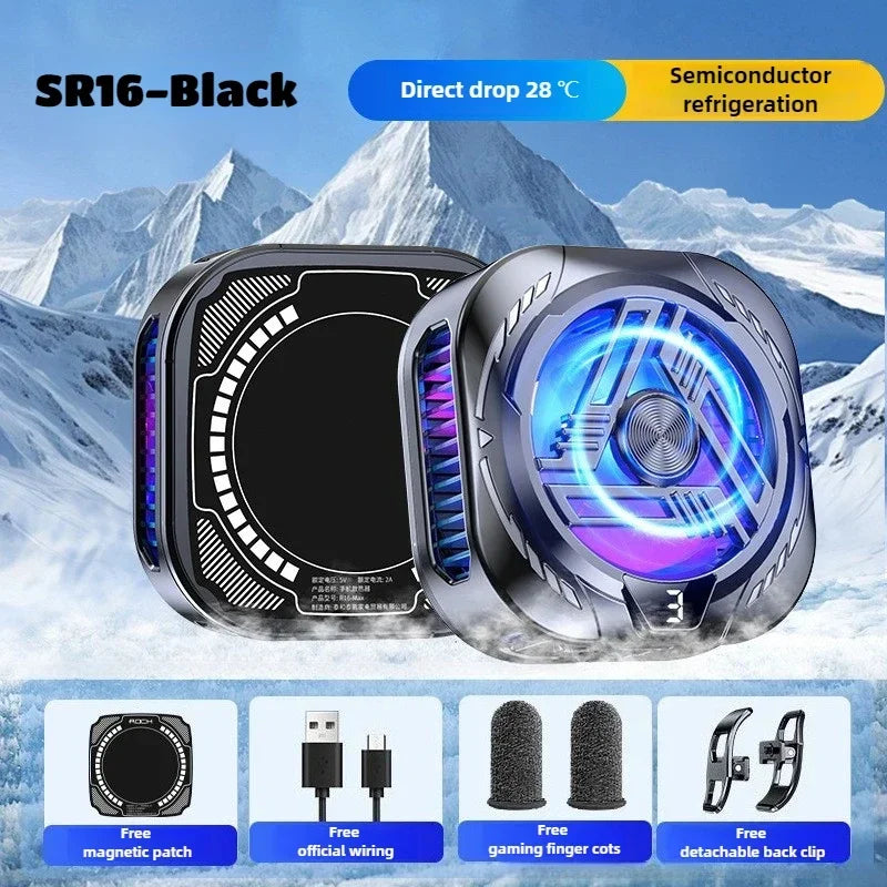 Magnetic Back clip Mobile Phone Cooler Silent Semiconductor Cooling Radiator Phones The Ultimate Summer Cooling Gadget
