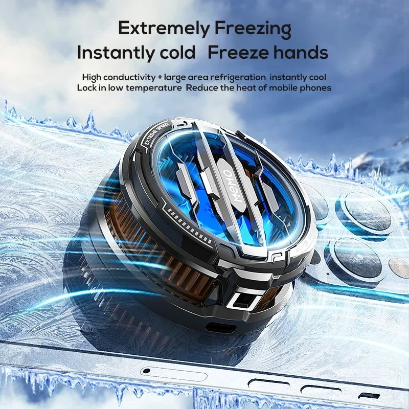 CX07 Cell Phone Cooler Mobile Phone Magnetic Radiator Cooling Fan Streaming Cooler 15W Semiconductor Radiator for Playing Games