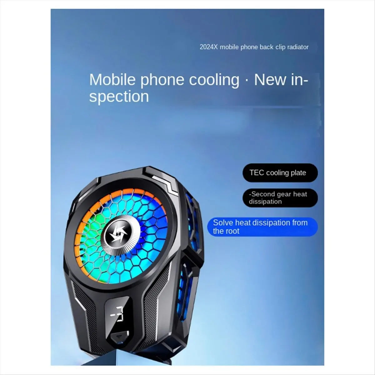 Phone Cooler with Semi-Conductor Cooling Chip Mobile Phone Radiator Rapid Cooling Suitable for Most Mobile Phones B