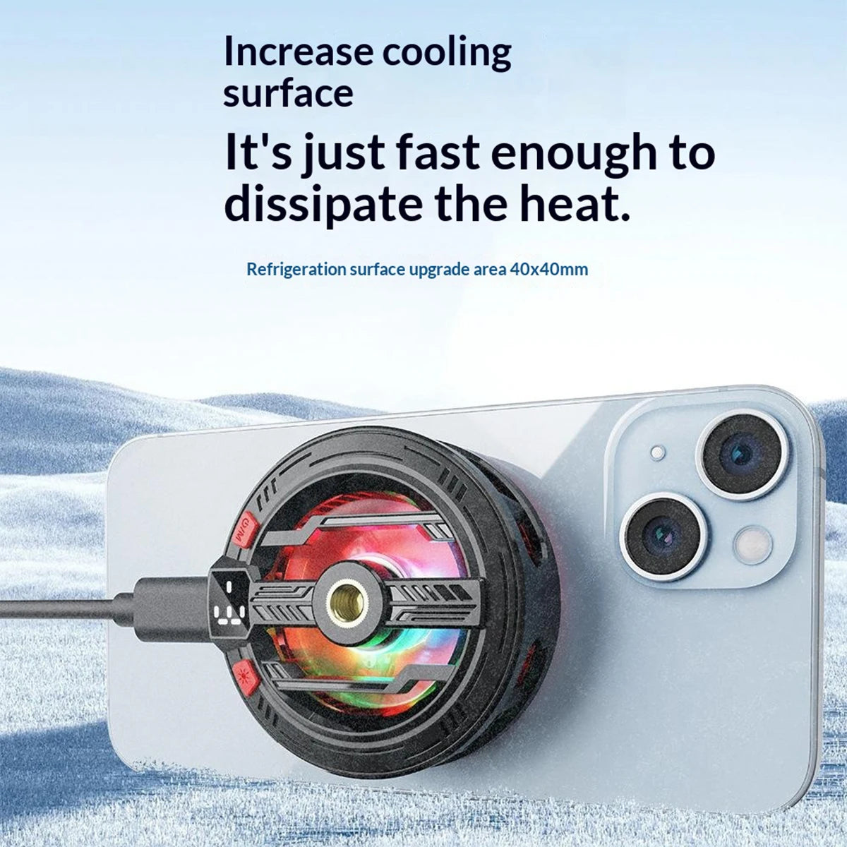 12W Magnetic Phone Cooler Strong Cooling TEC Semiconductor Mobile Phone Radiator  Gaming Heat Cooler Fan Clip-On Mobile Radiator