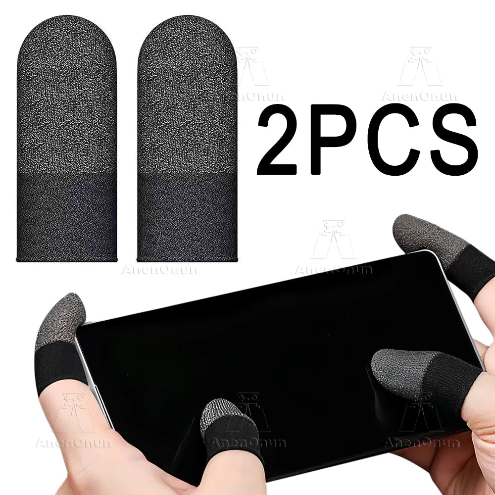 2 PCS Gaming Finger Sleeve Comfortable Breathable Precise Touch Points High Quality Mobile Game Touch Screen Fingertip Glove
