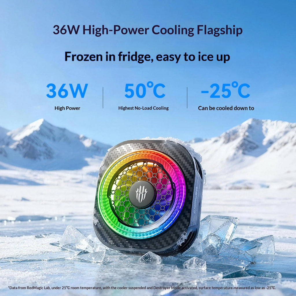 Redmagic 8pro Radiator Magnetic Back Clip Phone Cooler Magnetic Cooling RGB for Phone Black Shark Flydigi Gaming Live Streaming