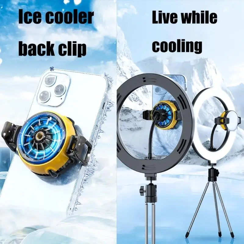 Phone Semiconductor Heatsink Cellphone Coolers ,Cellphone Radiator with LED Light Clip On Smartphone Radiator