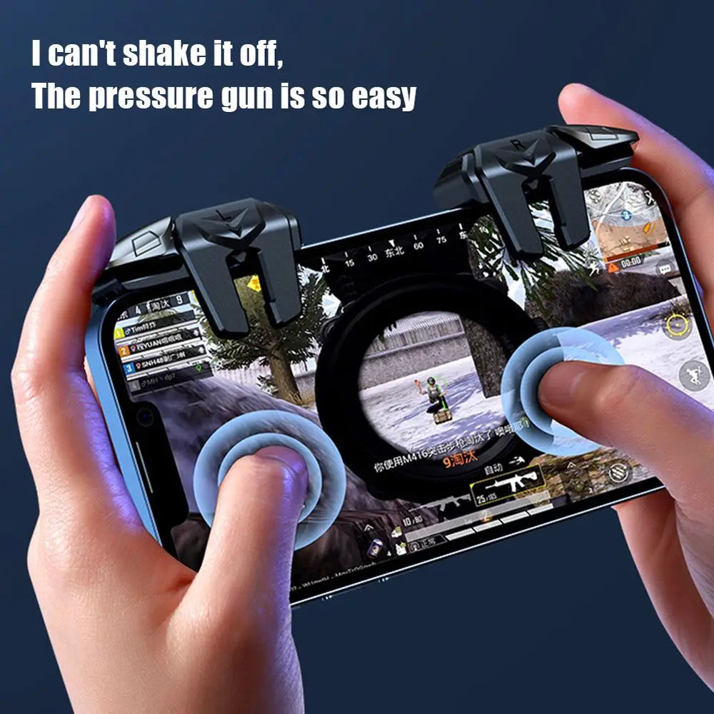 G21 Mobile Phone Game Trigger Gamepad Joystick 6-Finger Aim Shooting L1 R1 Key Button Game Fingertips For PUBG Game Controller