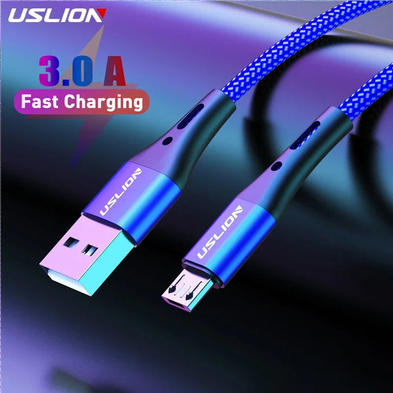 3A 0.5m/1m/2m/3m Fast Charging Data Cable USB to Micro Smart Power off Mobile Phone Charger Accessories for Millet Android