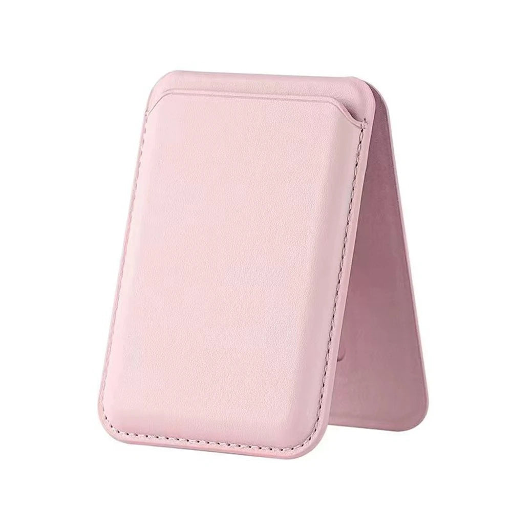 Magnetic Card Holder for Magsafe Multifunctional  Leather Card Storage Pouch with Hide Stand for i Phone 16 15 14 13 12 Series