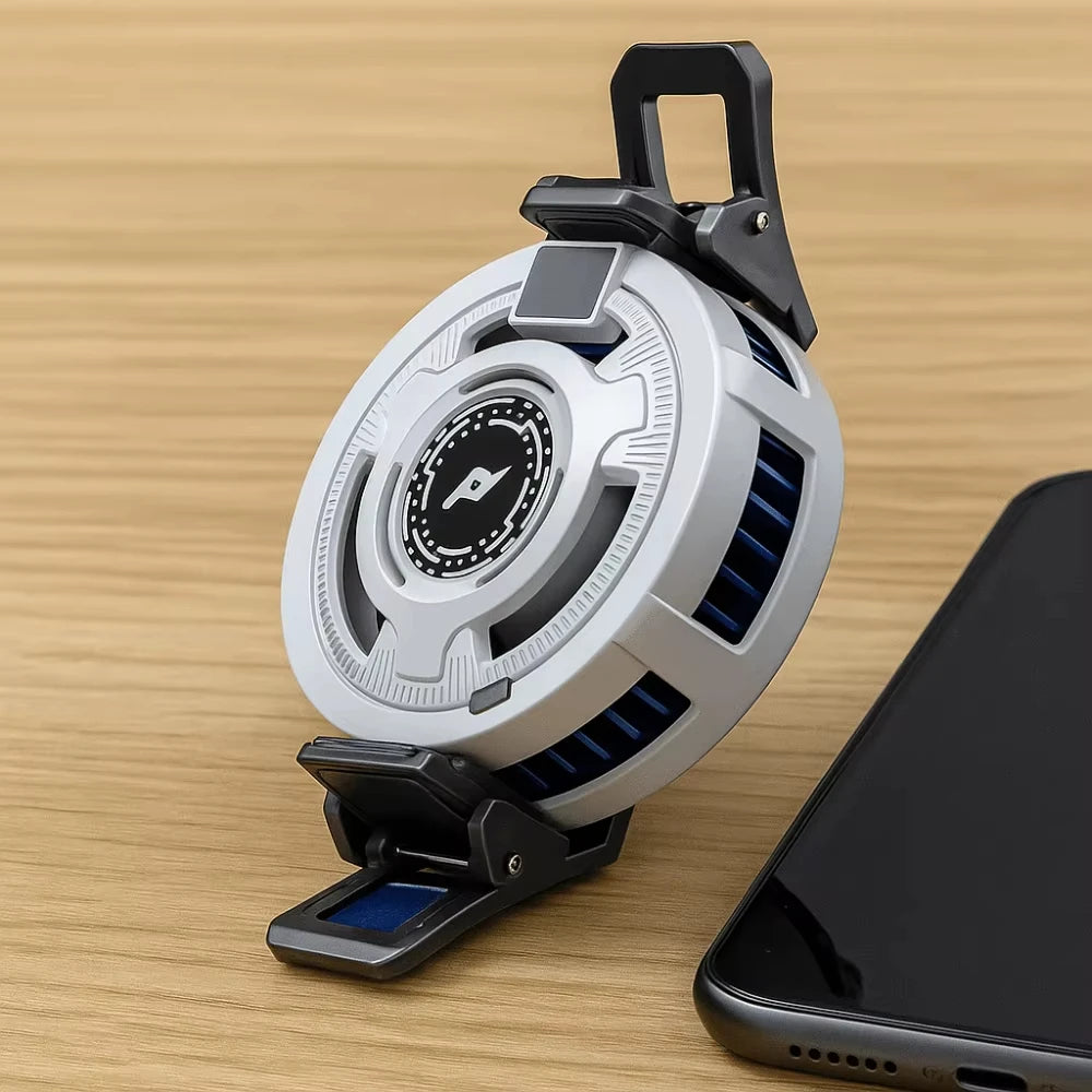 Universal Phone Cooler Mobile Gaming Radiator Cell Phone Cooling Fan with RGB Light Portable Heatsink for Mobile Esports