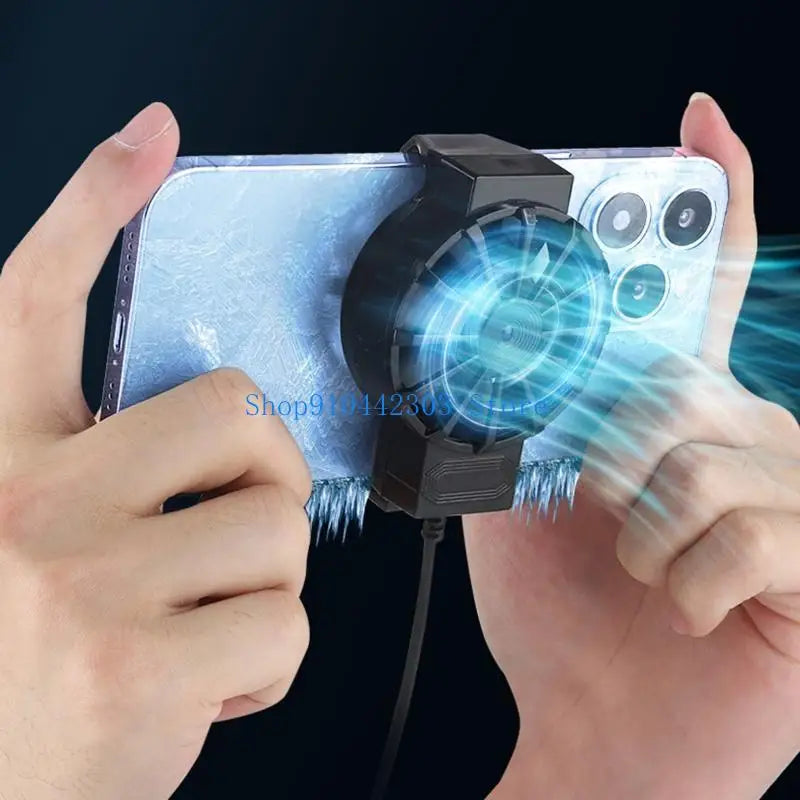 652F USB Powered Cellphone Cooler Fan Cooling Radiator for 4 to 6.7inches Smartphone