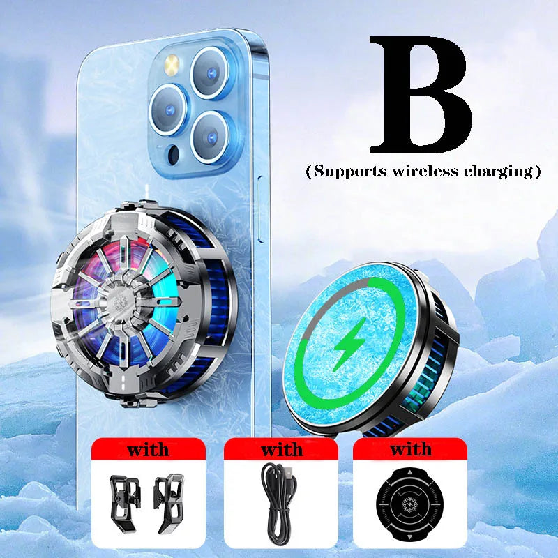 2024 NEW Magnetic/ Back-clip Mobile Phone Semiconductor Cooling Radiator PUBG Game Cooler  for IPhone Android Cool Heat Sink