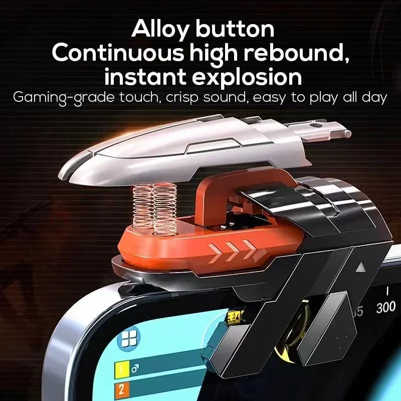 6 Finger Mobile Phone ABS Game Trigger AK06 for PUBG Aim  Shooting L1 R1 Alloy Key Button for IOS Android NEW Gamepad Controller