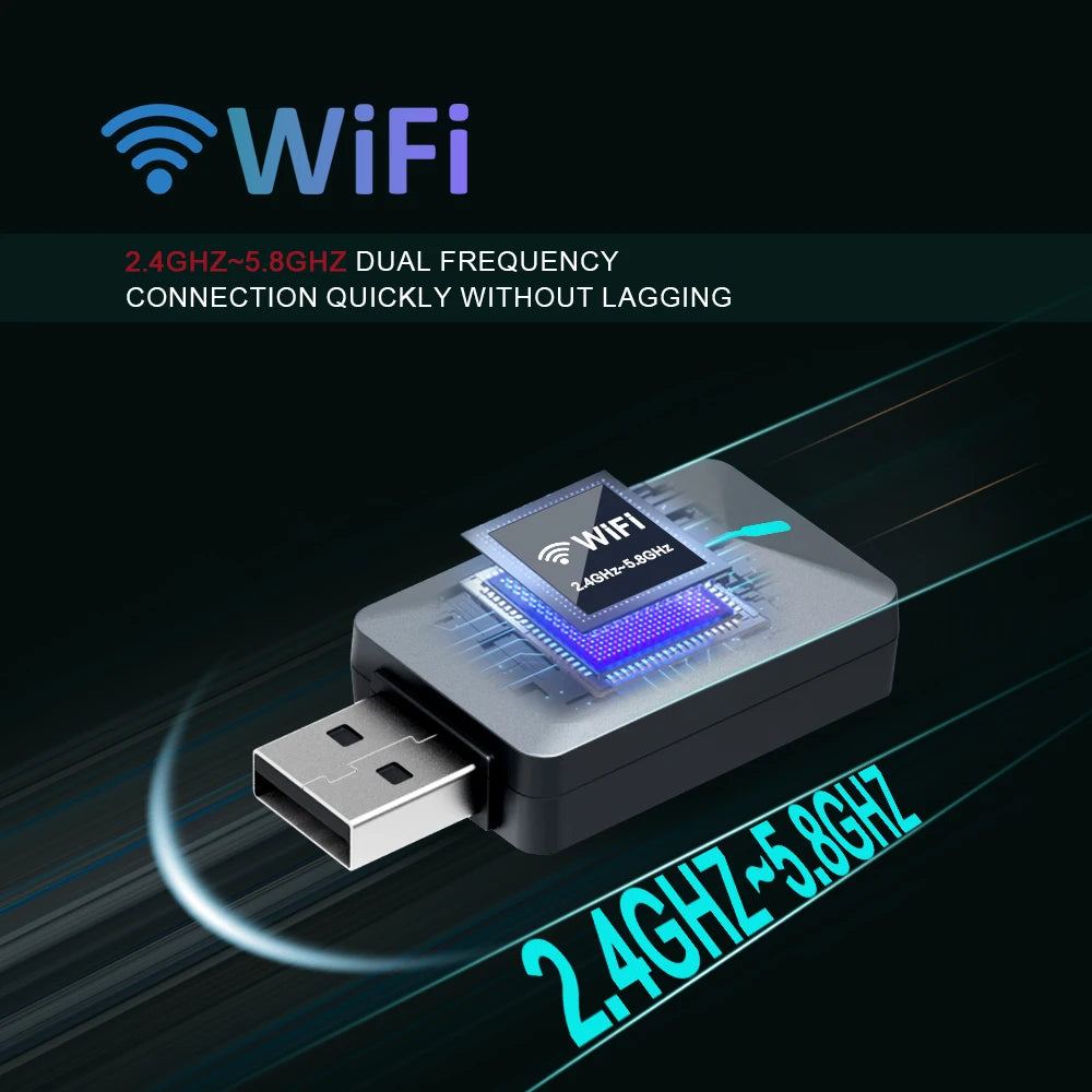 New Mini U3 Grey 2 in 1 Wireless Carplay Adapter Bluetooth WiFi Auto Connect Wireless Android Auto Dongle OTA Online Upgrade