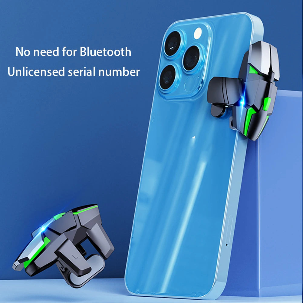 2pcs Mobile Game Trigger For PUBG Phone Gaming 6 Finger Trigger Sensitive Shoot Phone Game Trigger L1R1 Aim Keys Game Controller