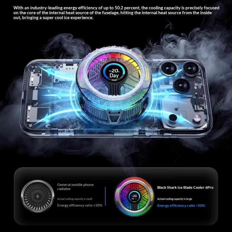 New Black Shark 6 Pro Magnetic Semiconductor Cooling Mobile Phone Gaming Cooling for  iPhone 17 Delta King Gifts