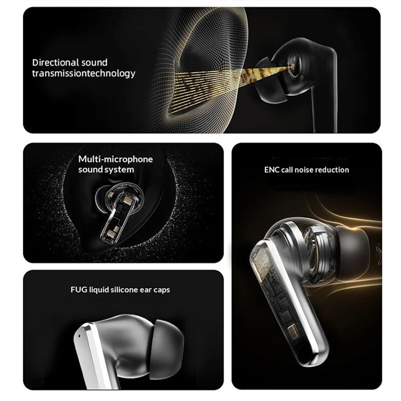Wireless Headphones In-Ear Earbuds Design Anc Noise Reduction Hifi Sound Quality Ultra-Long Battery Life Wireless5.4 Low Latency