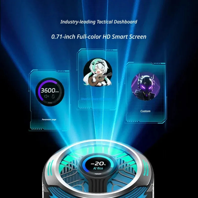 Black Shark Magnetic Phone Cooler 6 Pro Semiconductor Cooling Full Color Smart Screen Esports Heat Sink 35W High Power FunCooler