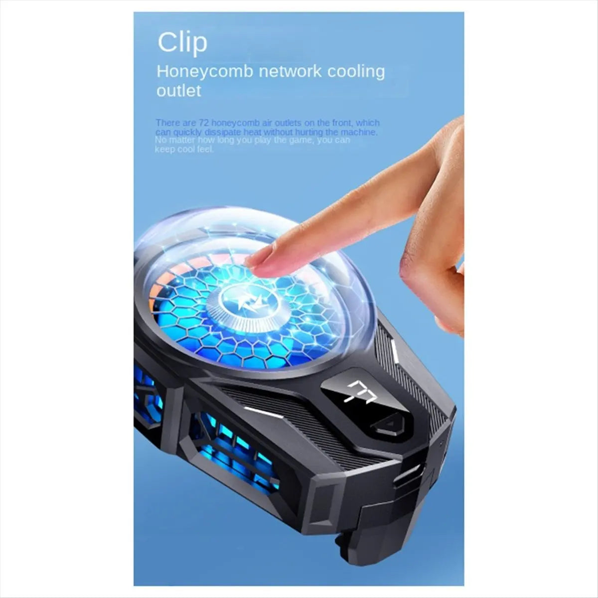 Phone Cooler with Semi-Conductor Cooling Chip Mobile Phone Radiator Rapid Cooling Suitable for Most Mobile Phones B