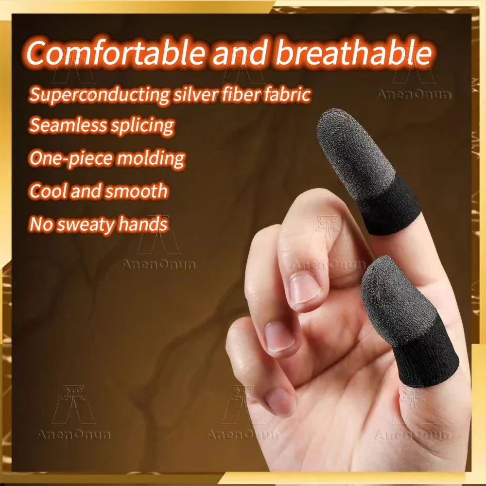 2 PCS Gaming Finger Sleeve Comfortable Breathable Precise Touch Points High Quality Mobile Game Touch Screen Fingertip Glove