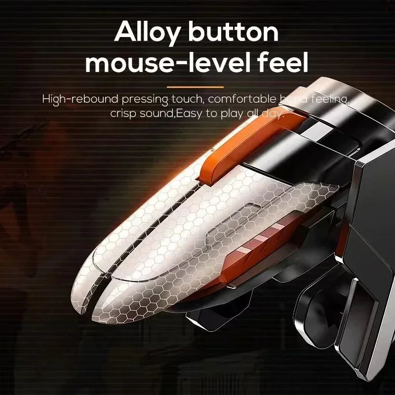 6 Finger Mobile Phone ABS Game Trigger AK06 for PUBG Aim  Shooting L1 R1 Alloy Key Button for IOS Android NEW Gamepad Controller