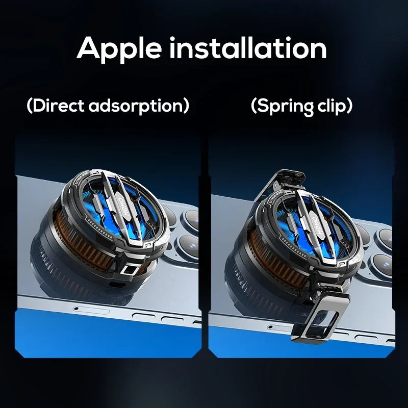 CX07 Cell Phone Cooler Mobile Phone Magnetic Radiator Cooling Fan Streaming Cooler 15W Semiconductor Radiator for Playing Games