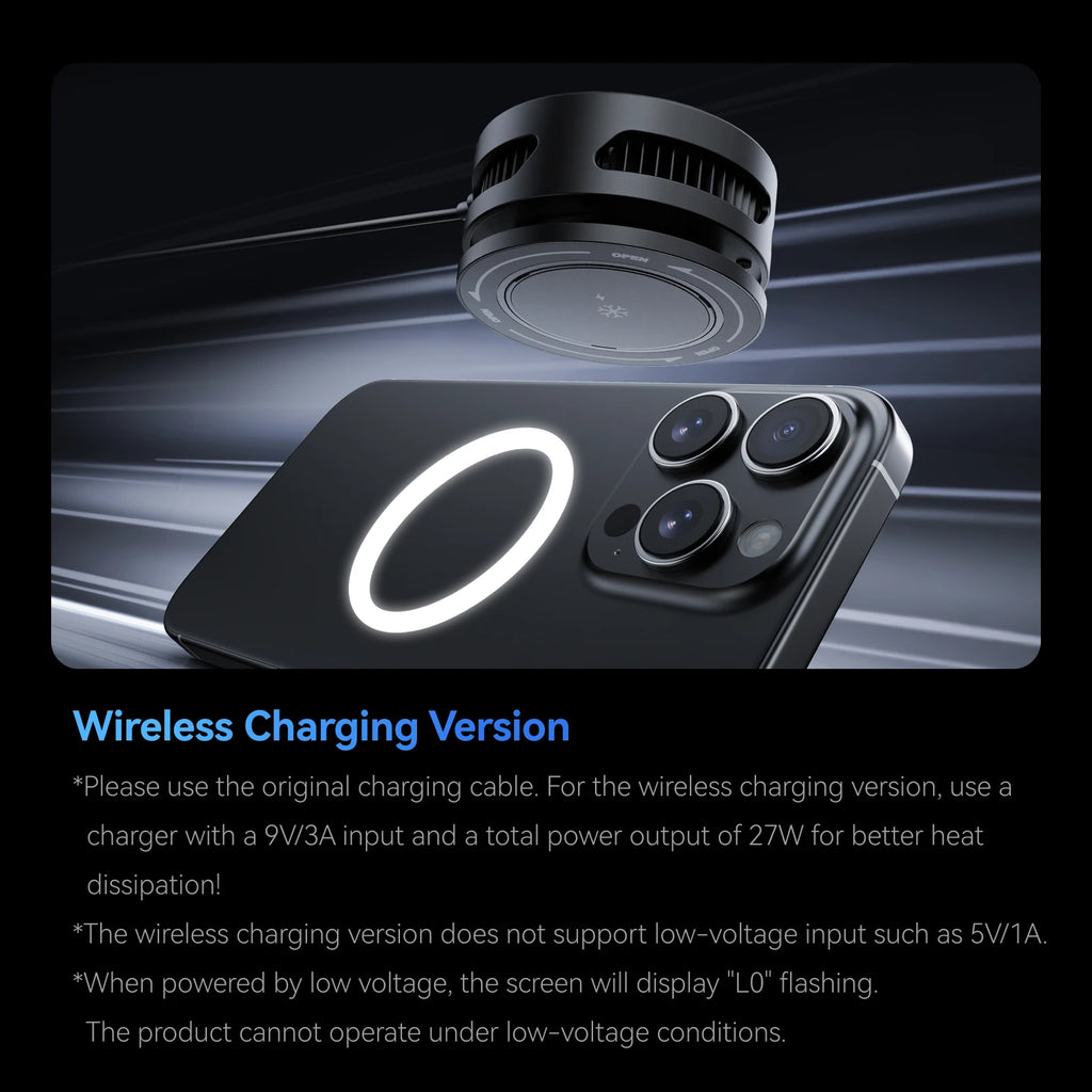 TELESIN Magnetic Mobile Phone Radiator Pro Cooler Fan HeatSink For Mobile phones Tablets Cooler For Live Streaming Gamming