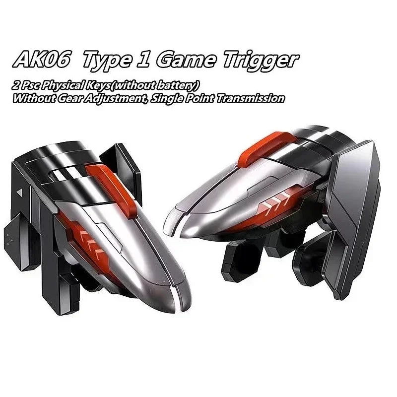 6 Finger Mobile Phone ABS Game Trigger AK06 for PUBG Aim  Shooting L1 R1 Alloy Key Button for IOS Android NEW Gamepad Controller