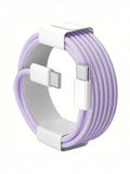 Fast Charger Cable Compatible with iPhone 17/16/15 USB-C to Type C Charging Data Cable Nylon Braided 3.3/6.6/10 Feet Long