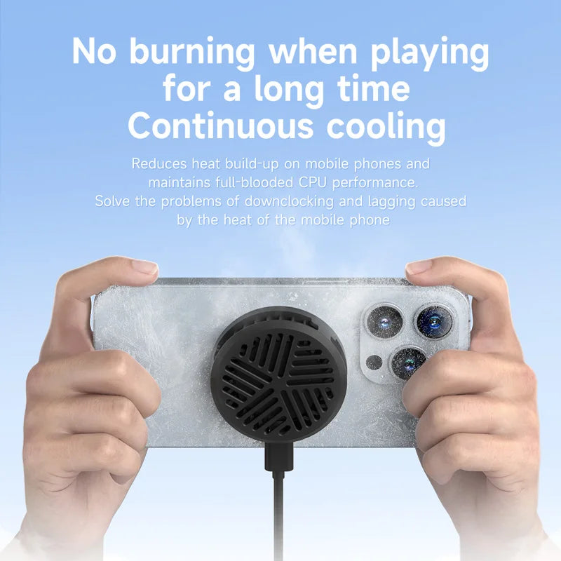 Hagibis Magnetic Cell Phone Cooler Universal Cooling Fan Portable Mobile Phone Radiator for iPhone 17 Pro Gaming Live Streaming