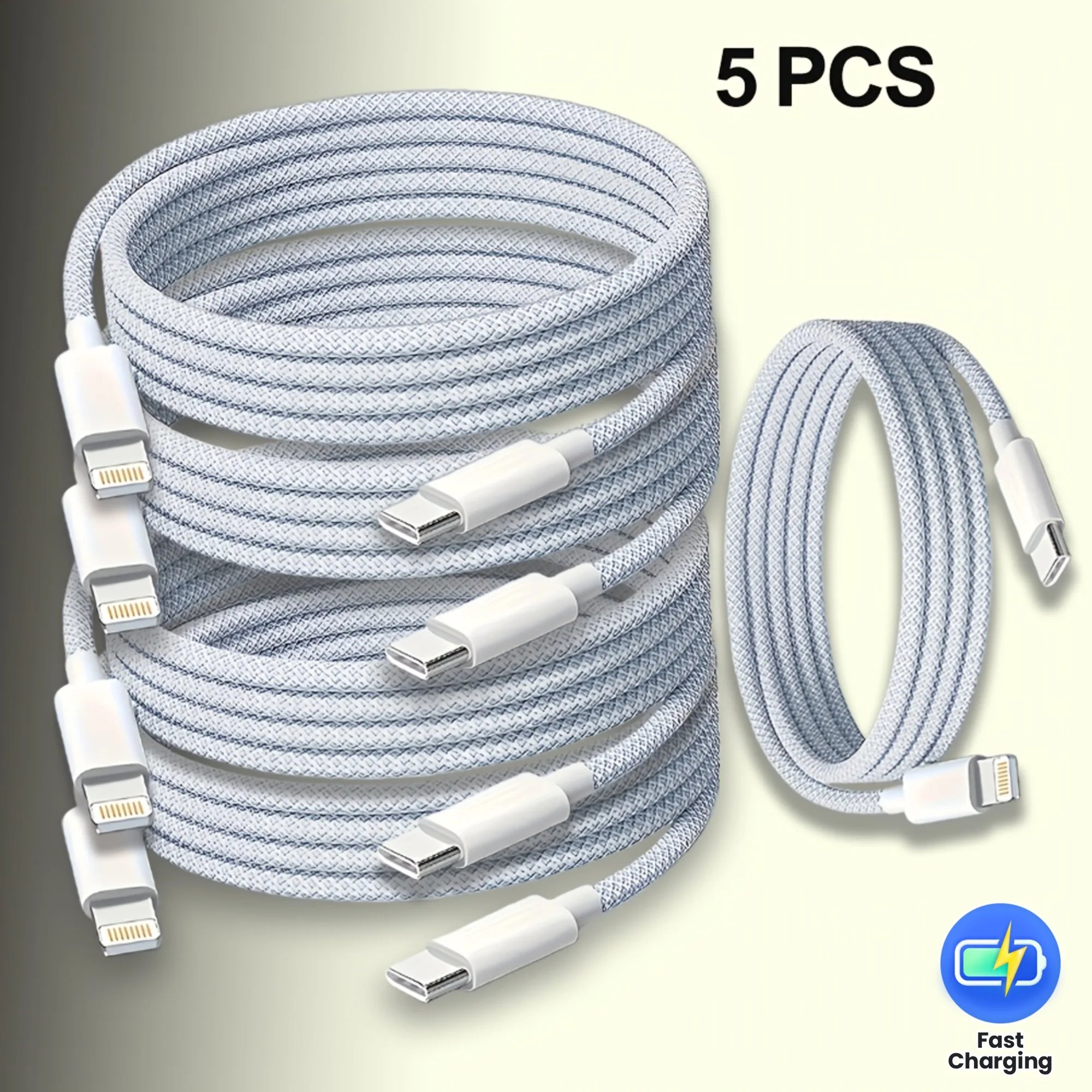 Fast Charging Cable for Iphone 14, 13, 12, 11 Pro Max, XS MAX, XR, X, 8, 7, Plus, 6S Plus/ Quick Charge Cord/ Compact