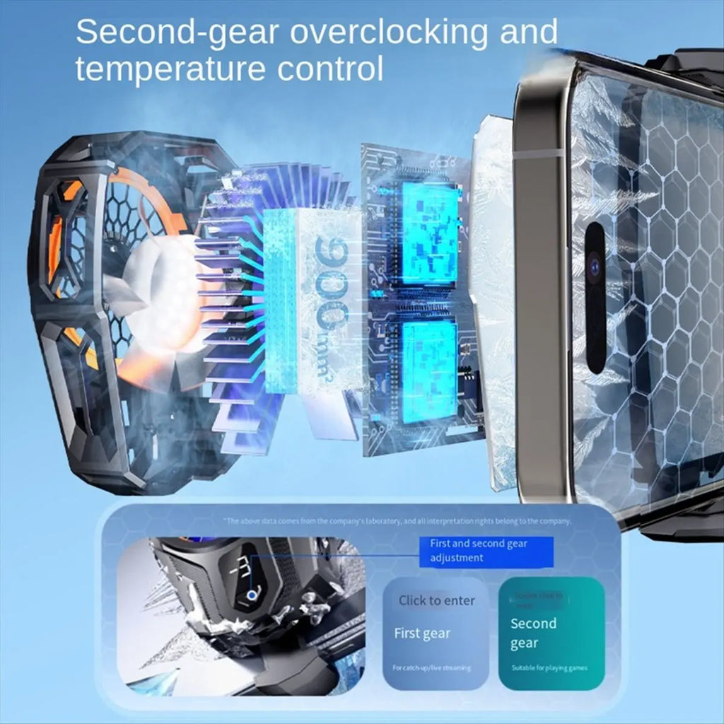 Phone Cooler with Semi-Conductor Cooling Chip Mobile Phone Radiator Rapid Cooling Suitable for Most Mobile Phones B