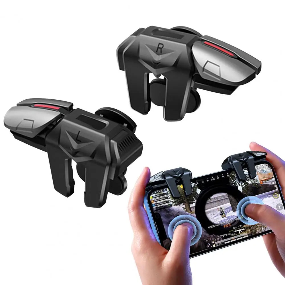 Convenient Mobile Game Triggers Six-finger Linkage Non-slip Game Joysticks Clip Design Mobile Gaming Controller Triggers